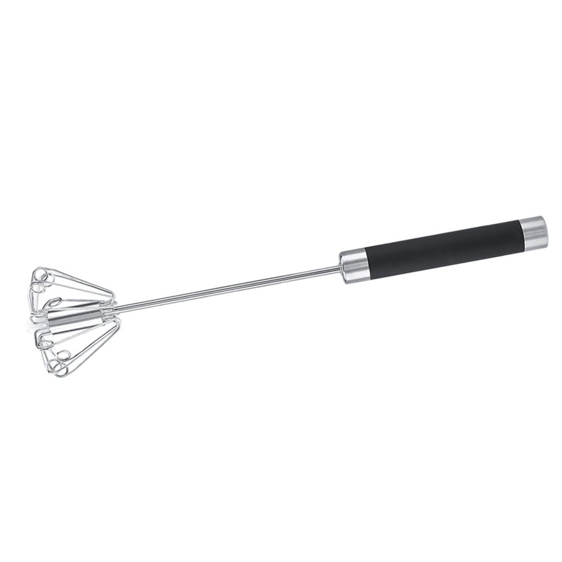 Nikou Whisk, Stainless Steel, Rustproof, Durable, Rotatable, Manual Whisk