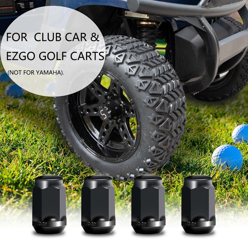 Shu-Ran Golf Cart Wheel Lug Nuts Standard 1/2"-20 for EZGO