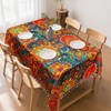 YuChiSX Boho Outdoor Table Cloth Rectangular,Mandala Wipeable Polyester Waterproof Tablecloth