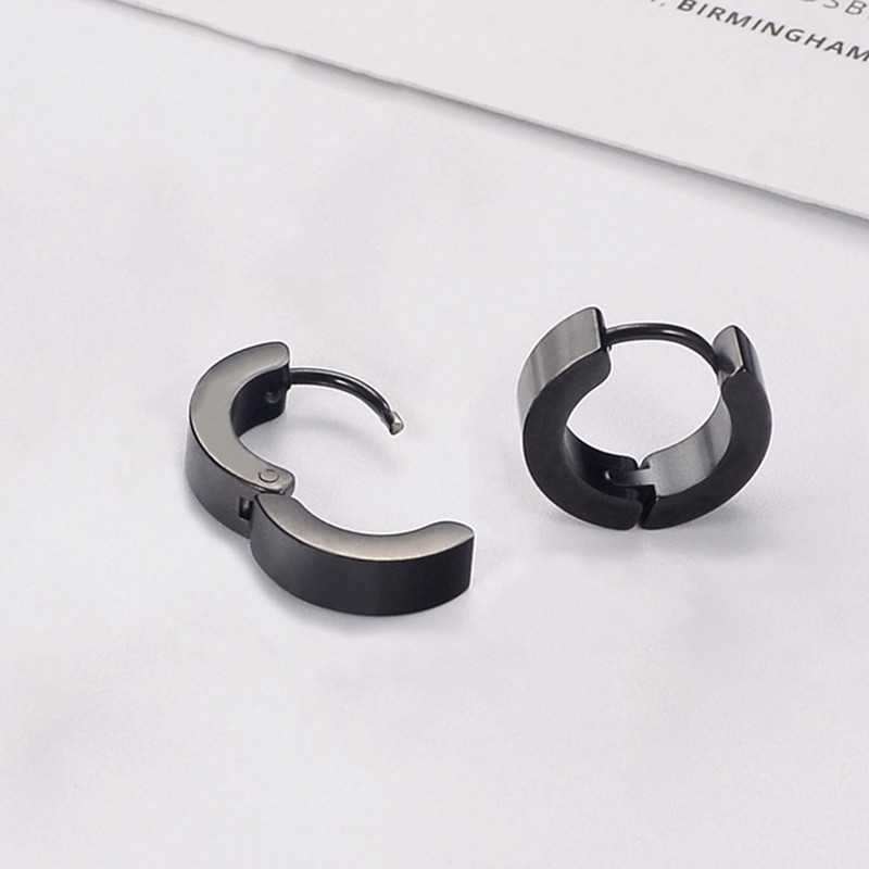 CrazyPiercing Stainless Steel Mens Womens Hoop Earrings Piercings Huggie Hypoallergenic