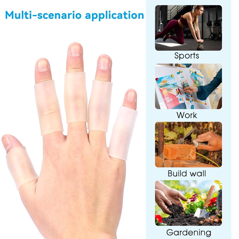 10 Pcs Finger Sleeves Protectors Silicone Finger Protectors Silicone Finger