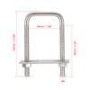 sourcing map Pack of 2 square U-bolts U-bolts U-bolts 1-3/8