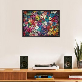 Colorful Flowers Puzzles for Adults 1000 Pieces, Floral Pattern Texture Puzzle, Impossible 1000 Piece Jigsaw Puzzles for Home Wall Decor, 19.5 x 27.5 Inch