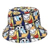 Donald Cartoon Duck Character Grid Pattern Bucket Hat Multicoloured
