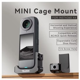 Insta360 X4 Cold Shoe Extension Adapter Shoe Extension Mount Bracket with ACE/ACTION Interface,1/4 Screw Hole,Microphone Extension Mount Selfie Stick Tripod Extension Accessory