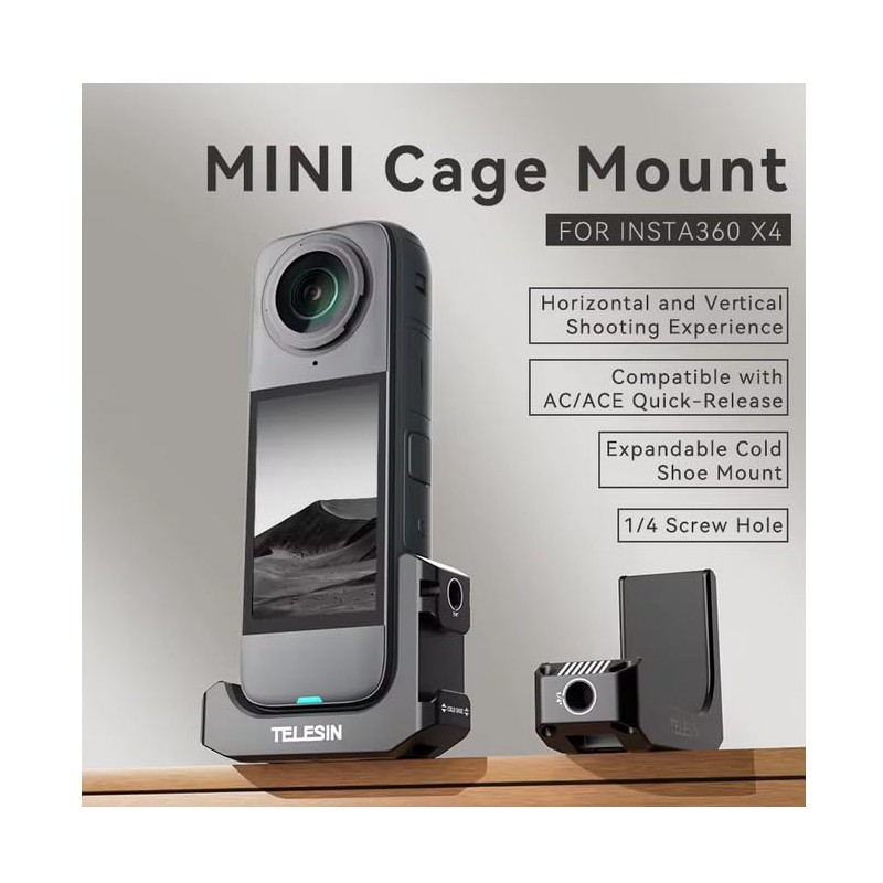 Insta360 X4 Cold Shoe Extension Adapter Shoe Extension Mount Bracket