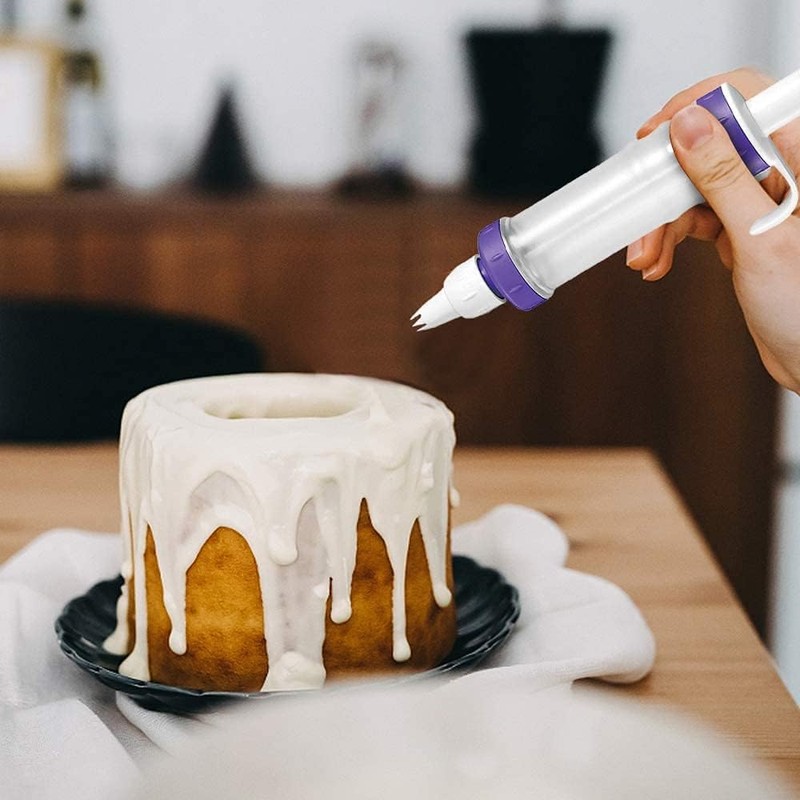 11Pcs Dessert Decorating Syringe Set, Dessert Decorator Plus Icing Dispenser