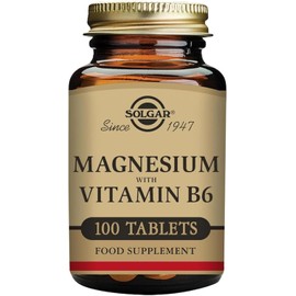 Solgar Magnesium with Vitamin B6 - Supports Energy Levels - Reduce Tiredness and Fatigue - Muscle Function - Vegan - 100 Tablets