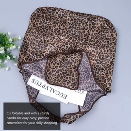 LATRAT Foldable shopping bag, 2 pieces, foldable shopping bag, reusable, shopping bags, shopping bags, folding bag, large waterproof shopping bag, leopard, leopard