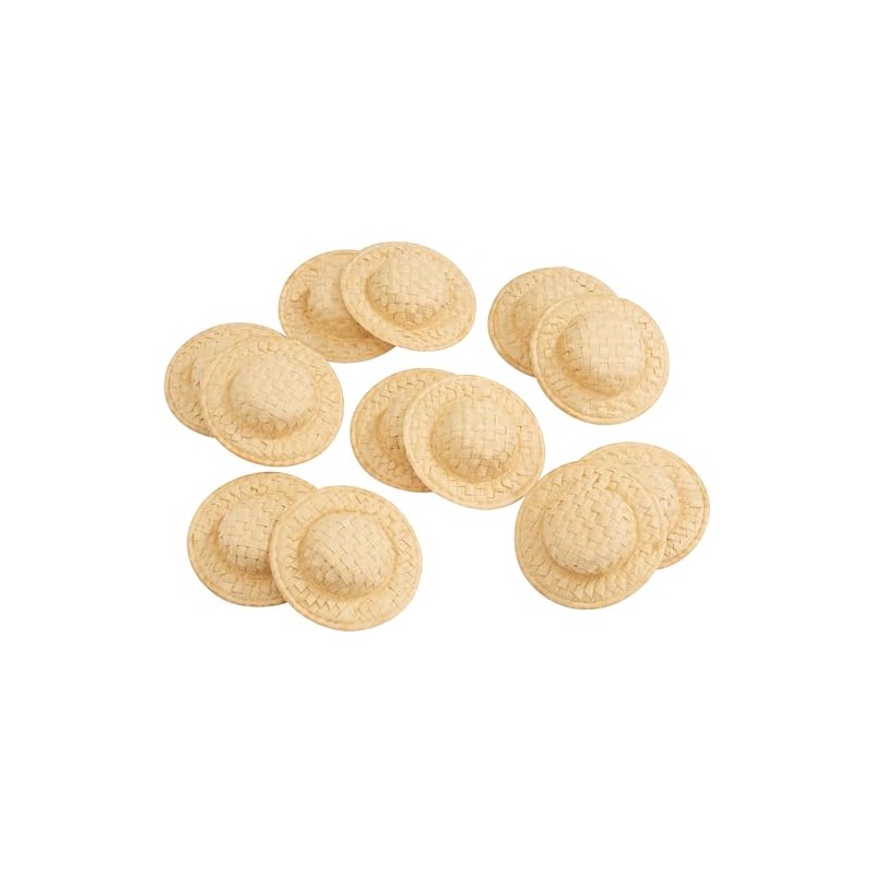 VBS Straw Hat 5 cm Pack of 12 Happy Hat