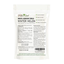 DRIED WINTER MELON 5.29 Oz (150g) VIETFARMFOOD: Dried agricultural products with pure natural flavor. Used as ingredients for cooking; toppings, drinks, nutritious dishes, suitable for vegetarians