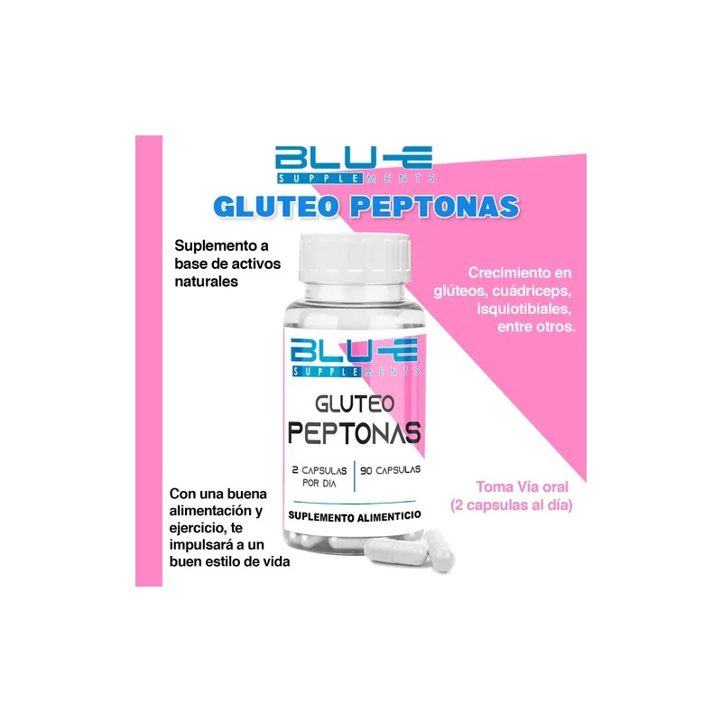 Glúteo Peptona Blu-e 90caps Crecimiento Metforpepto Natural
