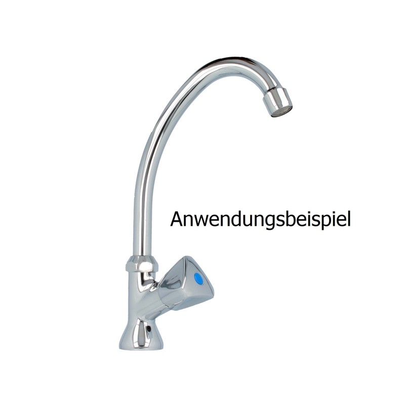 High Upright Tap Spout for Mixers Chrome-Plated / Type 130