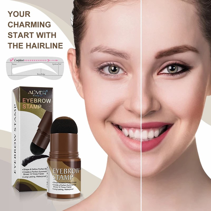 Eyebrow Stamp Stencil Kit - Adjustable Professional Waterproof Long Lasting