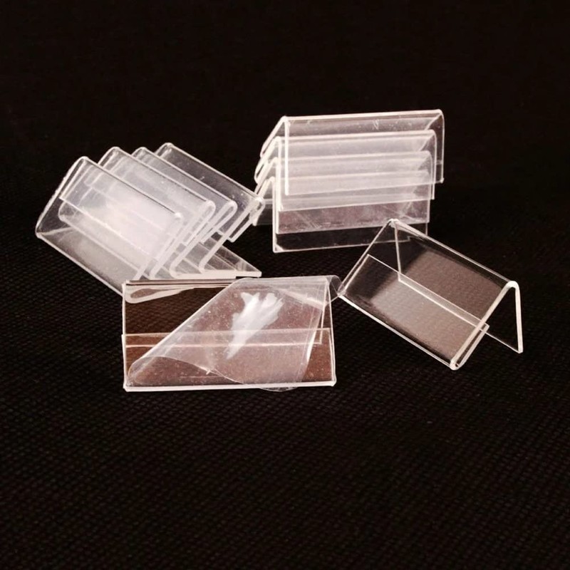 JIHUOO 15 Pcs 2 x 4cm Clear Acrylic Card Display