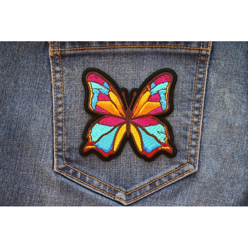 Ivamis Butterfly Iron on Patch - 3.2x3 inch - P7389