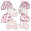 Gerber baby-girls Cap and Mitten SetsMittens, Pink Fox, 0-6 Months