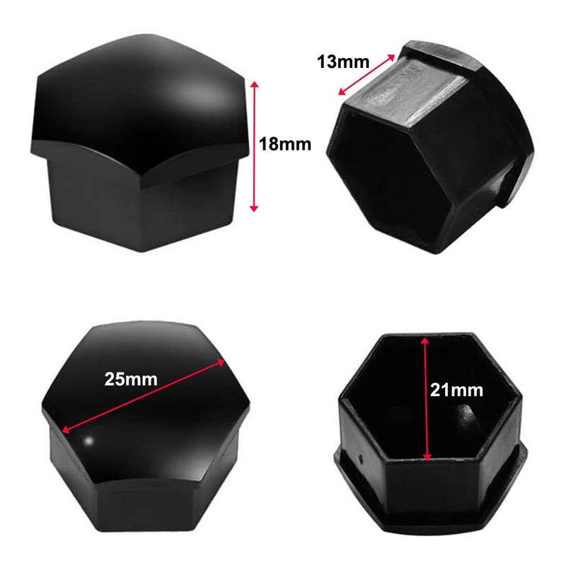 Kiligen 20pcs 21mm Wheel Nut Caps Wheel Bolt Nut Cap