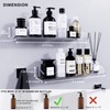 Bakzon Acrylic Shower Shelves 2 Pack, Self Adhesive No Drill