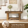 HOKYHOKY Solid Wood Entryway Bench - 31.5" Farmhouse Small Storage