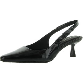 Anne Klein Women's Slingback Heel Pump Carmel, Black Patent, 8.5 W