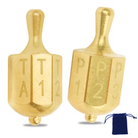 AFZZ Put and Take Spinner Game - Solid Brass Game of Spinning Dice of Chance, Gambling Top Dice Types of Games Spinner