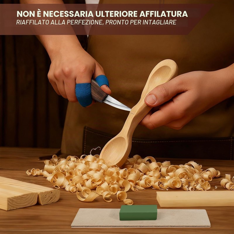 17 Pezzi Kit di Coltelli per Intaglio del Legno, Strumenti