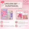 Lip gloss set in beauty & me & artificial nails
