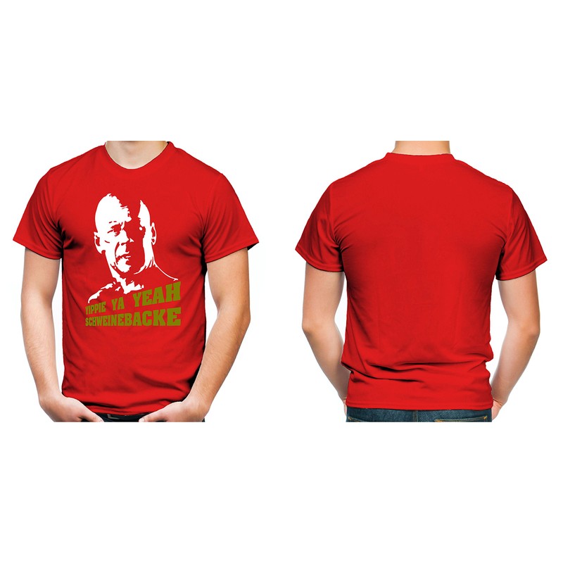 Die Langsam Men's T-Shirt | Saying Nakatomi Plaza Gift, red