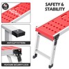 KINGRACK Folding Work Platform, Adjustable Step Ladder with Anti-Slip Feet