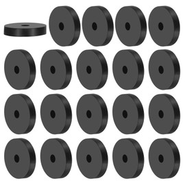 PATIKIL Multi Purpose Rubber Spacer, 20 Pcs 6mm ID x 30 OD x 6mm T Neoprene Round Anti-Vibration Isolation Pads Isolator Rubber Bushings Spacer Washer for HVAC Bolts Car Accessories