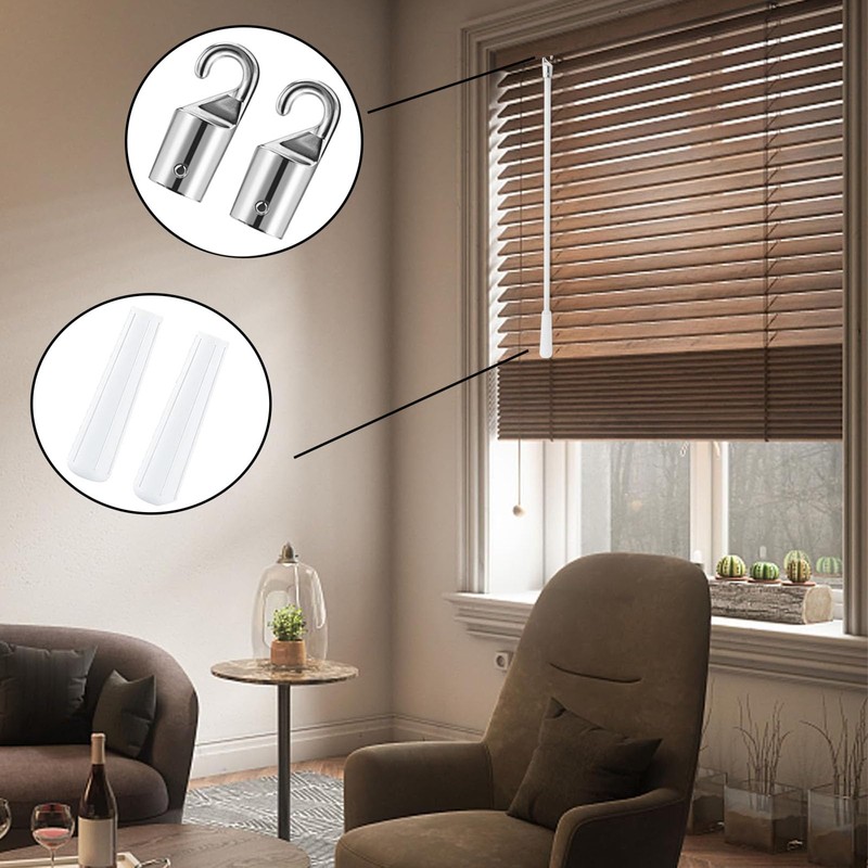 2pcs Blind Wand, Curtain Pull Rods Blind Opener with Window