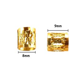 Pack of 100 hair accessories for braids, for hair dreadlocks, jewellery for hair, hair pendants for women, hair braiding tool, adjustable metal, fashionable, durable, exquisite, golden