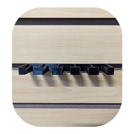 Hammy3DPrints Mount for Walther P22 Mags - Slatwall | Magazine Holder Storage Rack (Dakota with Metal Track Insert)