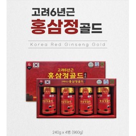 Korea Red Ginseng Promotion Agency 6-year-old Korean red ginseng essence, 4 bottles of 240g for the whole family, parents, and office workers / 6년근 고려 홍삼정 진액 온가족 부모님 직장인 240g 4병