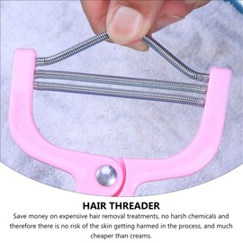 EXCEART 2 Pcs Manual Facial Hair Removers Practical Hair Epilators Face Hair Threading Spring Epilator Full Body Hair Puller Plucker Beauty Tools, Pink