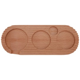 Wood Coffee Filter Tamper Holder Multifunctional Wooden Coffee Tamper Mat Station 58mm
