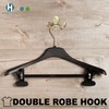 HOWTOOL Double Prong Towel Hook 5 Pack Champagne Brass with