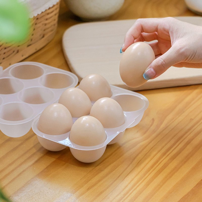 MONOJLY Dustproof Egg Boxes with 6 Compartments with Lids Keep