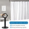 4 PCS Ceiling Curtain Pole Brackets, Curtain Rod Brackets Black