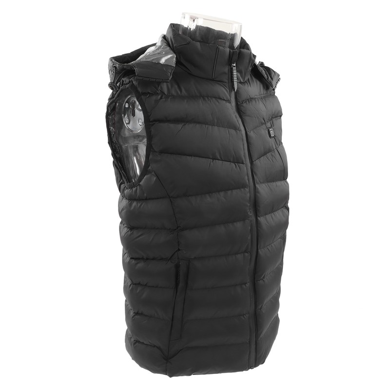 Heated Vest Three Level Temperature Adjustment Waterproof Black Electric Heating