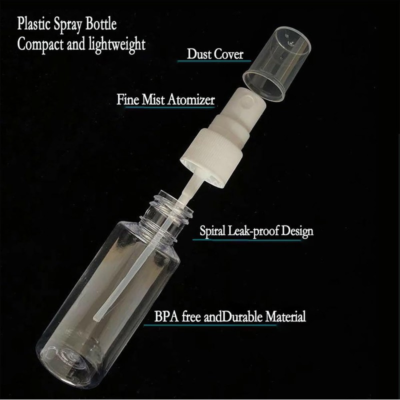 Xolaawa Small Spray Bottle, Clear Empty Mini Travel Plastic Bottle.