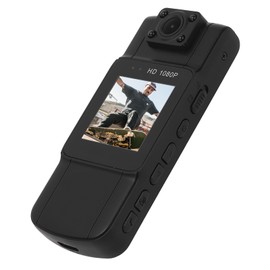 Cámara Corporal con Audio, Minicámara Corporal 1080P con Visión Nocturna Infrarroja, Cámara Corporal para Entrega en Interiores, Detección de Movimiento, Gran Angular de 180°