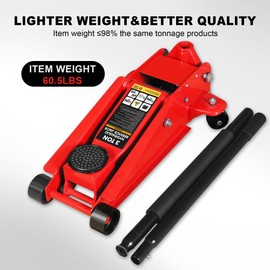 BIG RED ATZ830023WR Torin Hydraulic Floor Jack: Ultra-Lightweight with Dual Pump Quick Lift, Heavy Duty Steel, Convenient for Daily Use, 3 Ton (6,000 lbs Capacity)