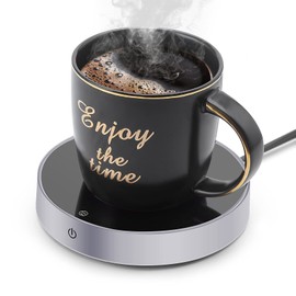 Suewow Coffee Warmer, Cup Warmer, Table Cup Warmer, Electric Drink Warmer with 3 Temperature Settings, with Auto On/Off and Auto Power Off Protection (Silver)