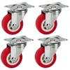 4 x 50mm Swivel Castors Casters Polyurethane Non-Mark Wheels -