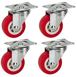 4 x 50mm Swivel Castors Casters Polyurethane Non-Mark Wheels - 120kg
