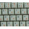 Dvorak Keyboard Decals ON Transparent Background with Blue, Orange, RED,