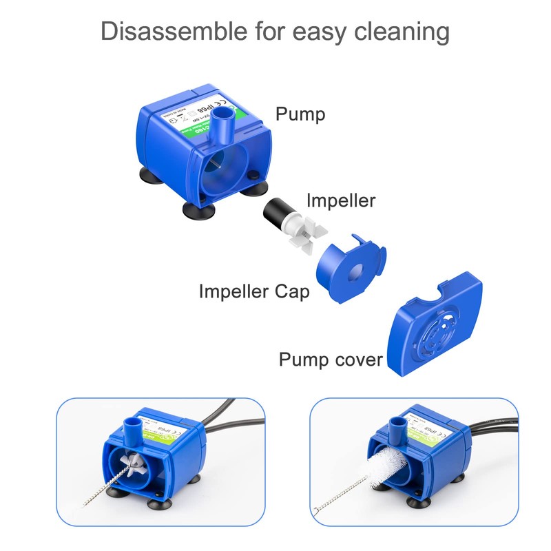 Cat Water Fountain Replacement Pump, Upgraded Cat Fountain Pump, Extremely