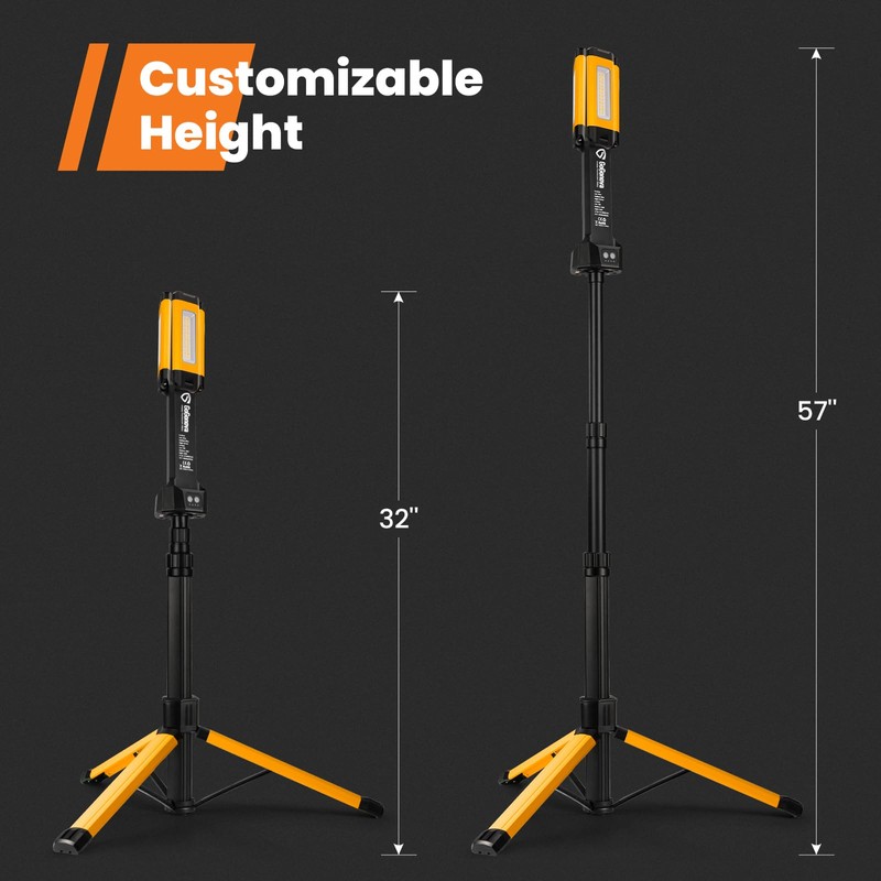 Rechargeable Work Light with Stand, GoGonova Cordless Work Light with